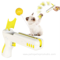 New design plastic cat interactive airy feather bell